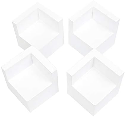 Mysummer Bed Risers White - 4x Heavy Duty Storage Lifts