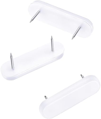 AKOAK White Bed Skirt Pins Durable Bedding Accessories for Bed Skirts and Slipcovers 20 Pack