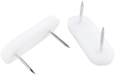 30PCS White Thickened Plastic Chair Foot Pegs for Furniture Beds and Skirts Durable Fixing Pins for Chairs or Tables