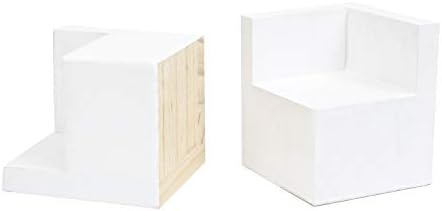 Mysummer Bed Risers White - 4x Heavy Duty Storage Lifts