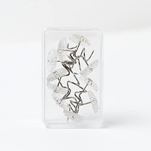 Set of 20 Clear Bed Skirt Pins with Storage Box