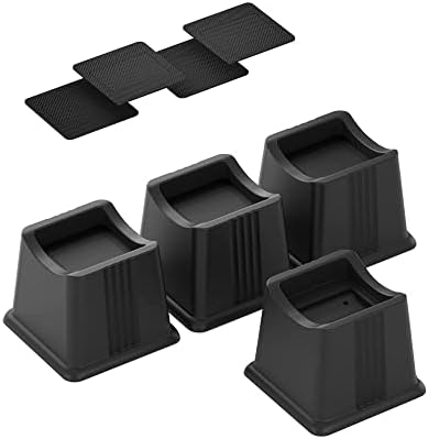 Adjustable Bed Riser 3 Height Durable Plastic for Underneath Storage