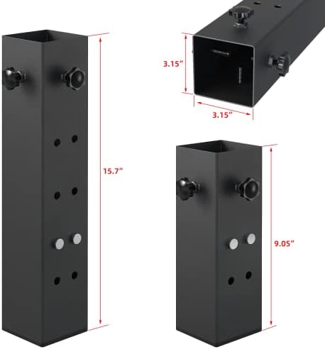 IREN introducer 4 Pack Super Heavy Carbon Steel Bed Risers Adjustable to 325181112 inches