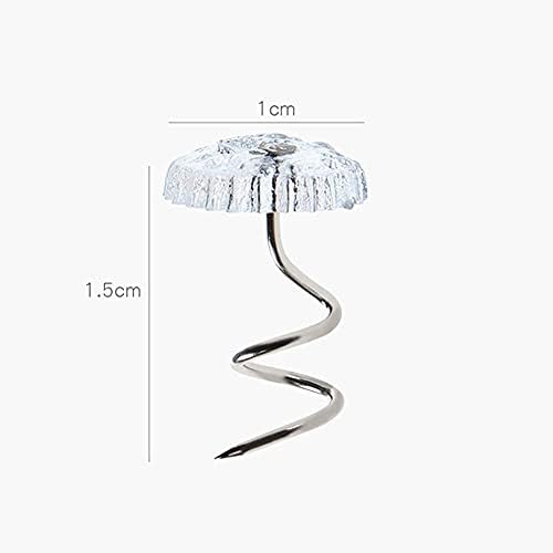 30 Pcs Transparent Head Spiral Needle Bed Skirt Fastening Accessories