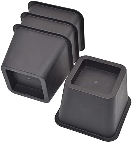 4-Piece Bed Riser Set - Heavy Duty Bed risers for Sofa Desk and Storage Space