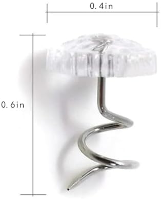 30-Piece Bed Skirt Pins Clear Heads Twist Pins for Upholstery Slipcovers and Bedskirts