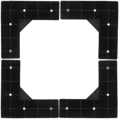 Black Plastic Bed Risers Set of 4 5cm Height Sturdy Support for Sofa Bed or Desk