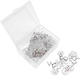 Powerful 50 Pcs Clear Heads Bed Skirt Twist Pins 50Pcs Bed Skirt Sofa Cushion Slip Cover Fixes Firmly Without Damage