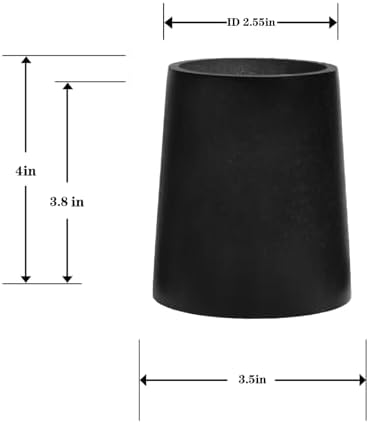 Black Tapered Bed Risers Set of 4 Heavy Duty Bed Risers with Felt Pads