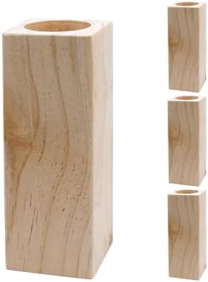 Sturdy 4-Pack Wood Bed Risers for Sofa Chair Table