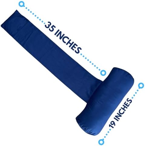 EOT Wellness Recliner Pillow Lumbar Neck Support Navy Blue