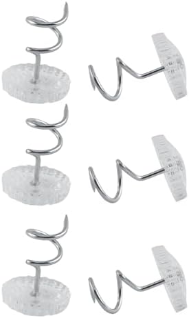 Sunicon 50Pcs Twist Pins - Essential for Home Car - Upholstery Clear Heads Slip Cover Fasteners for Sofa Van Bed Skirt