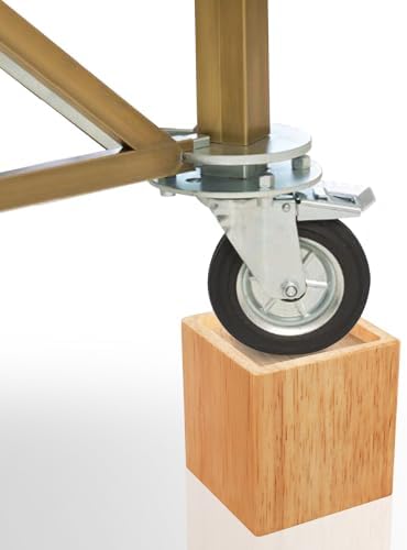 GNIEMCKIN Set of 4 Wood Bed Risers 4 Inch High