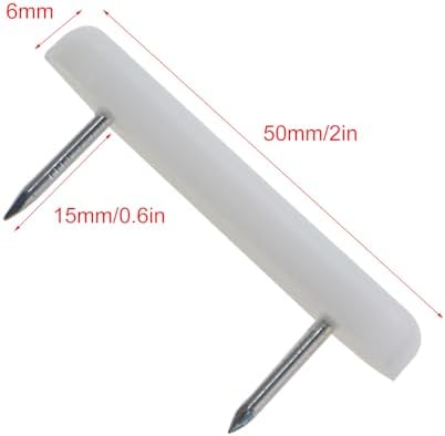 40pcs 2-Inch White Bed Skirt Pin with Abrasion-Resistant Features