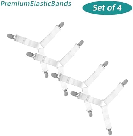 Adjustable Bed Sheet Retainer Straps for mattress stability