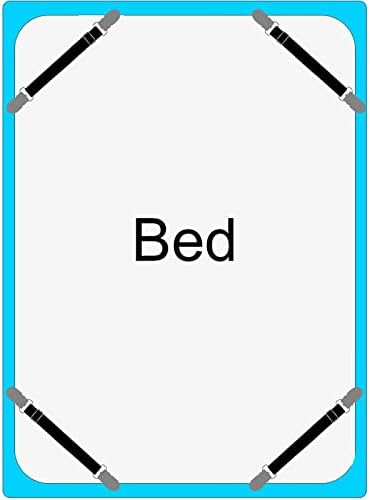 12-Piece Black Bed Sheet Clips Corner Fasteners for Home Use