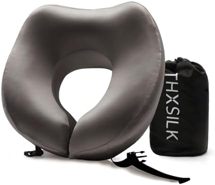 Natural Silk Neck Pillow for Air Travel