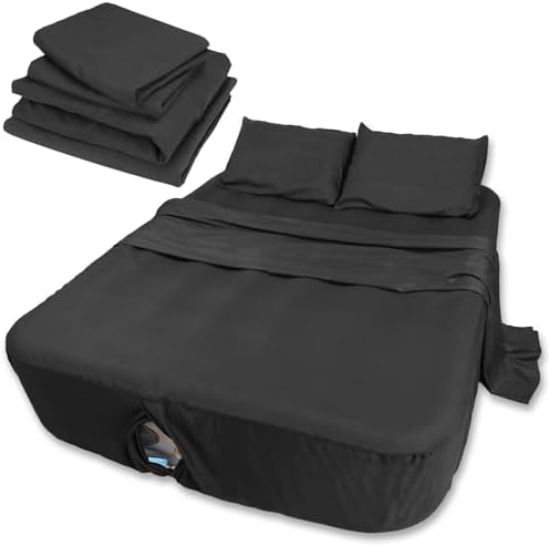 AEHISDHIE Extra Deep Pocket Air Mattress Sheets for Inflatable Mattresses Twin Set Black