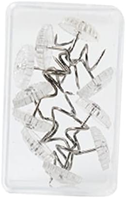 Set of 20 Clear Bed Skirt Pins with Storage Box