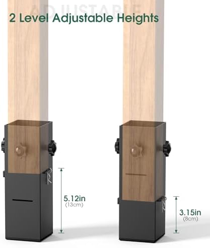 Durable 4-Pack Bed Riser with 10000 lbs Capacity
