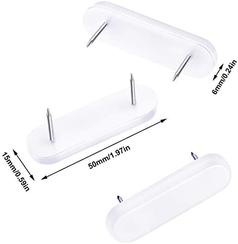 Secure Furniture Chair Leg Pins White Anti-Slip Protect Surface 60 Pcs for Slipping Skirts Bedskirts
