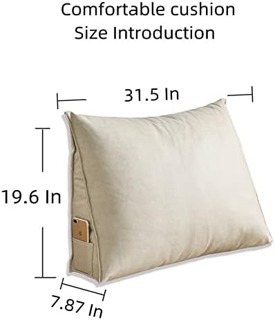 Light Luxury Triangular Wedge Pillow Headboard Reading Cushion