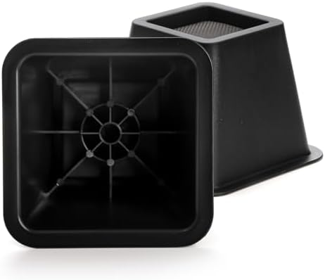 4-Inch Durable Bed Risers 6-Pack Stackable Design with Anti-Slip Pads