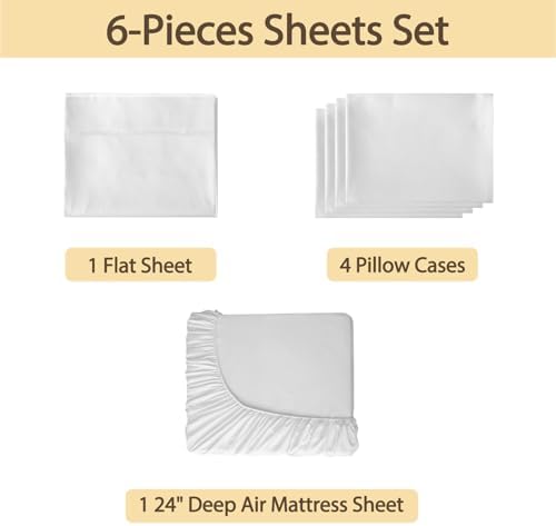 HypoAllergenic Air Mattress Sheet Set Queen