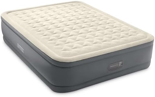 Intex PremAire II Luxury Air Mattress with Electric Pump Queen Size Elevated Bed