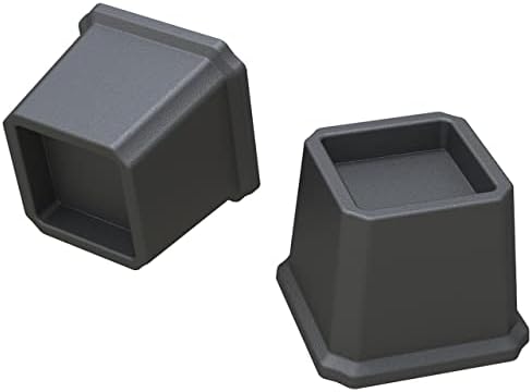 Whynonap Bed Risers Ultimate 3-Inch Heavy Duty Bed Elevators for Sofa Table Furniture Set of 6 for Up to 3000 Lbs Black