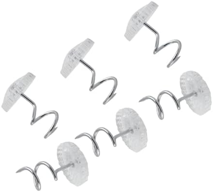 Sunicon 50Pcs Twist Pins - Essential for Home Car - Upholstery Clear Heads Slip Cover Fasteners for Sofa Van Bed Skirt