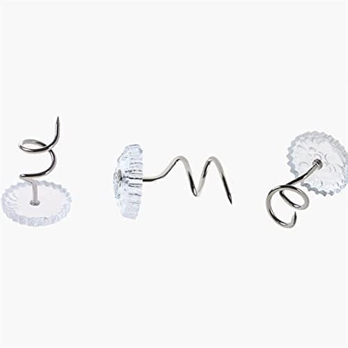 Gneric20pcs Rust-Proof Bed Skirt Pins Clear Heads Home Accessories