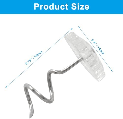 50 Clear Head Twist Pins 075 Inch for Secure Fastening