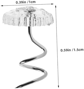 100Pcs Stainless Steel Spiral Pins for Upholstery Bed Skirts - Durable Decorative Fasteners with Strong Grip