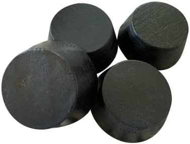 4-Pack Premium 1-Inch Walnut Bed Risers for Cleaning Comfort