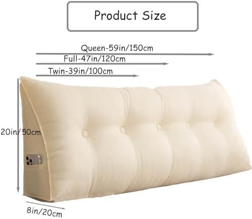 Multi-Purpose Bed Pillow for Headboard More