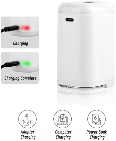 Small Mini Portable Inflatable Air Pump with LED Light for Camping Travel Home Use