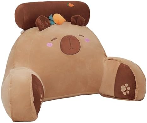 Cute Capybara Reading Pillow Bed Rest Pillow