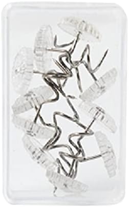 Set of 20 Clear Bed Skirt Pins with Storage Box