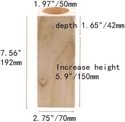 Sturdy 4-Pack Wood Bed Risers for Sofa Chair Table