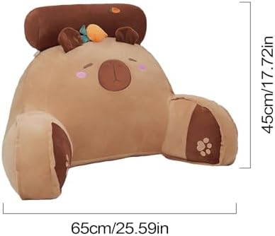 Cute Capybara Reading Pillow Bed Rest Pillow