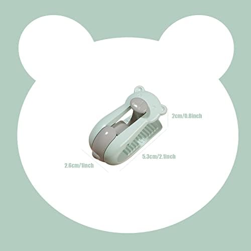Suxgumoe Bear-shaped Duvet Cover Clips 6PCS Anti-Slip Quilt Fastener No Need for Pins Green