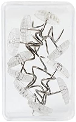 Set of 20 Clear Bed Skirt Pins with Storage Box
