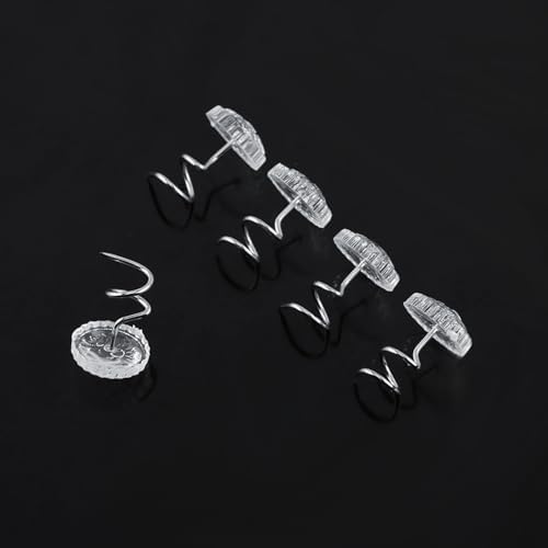 Sunicon 50Pcs Twist Pins - Essential for Home Car - Upholstery Clear Heads Slip Cover Fasteners for Sofa Van Bed Skirt
