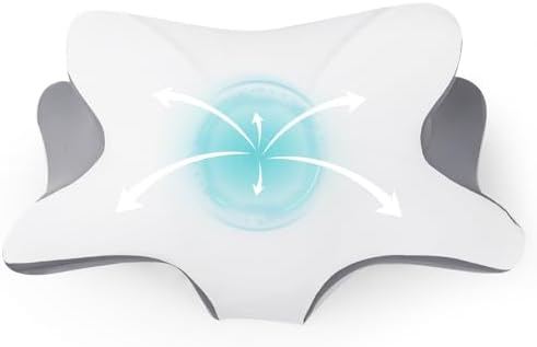 2Pack Adjustable Neck Pillows Memory Foam for Pain Relief Washable CertiPUR-US Certified