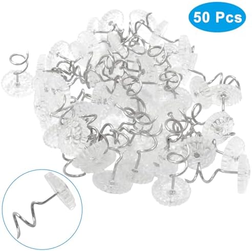 50 Clear Head Twist Pins 075 Inch for Secure Fastening