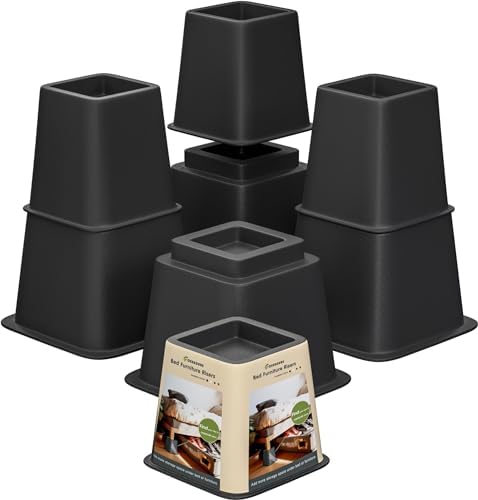 Sturdy Bed Riser Stackable 4-9 inches - Durable and Space-Saving for Your