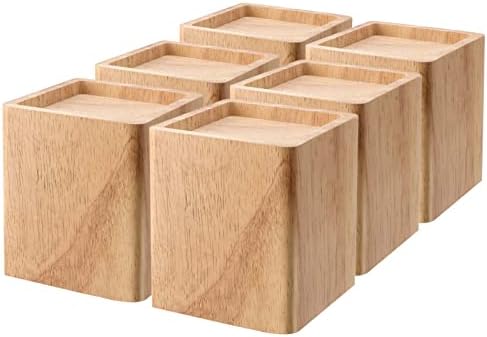 Sturdy Elegant Wood Bed Risers Add Storage Space to Your Bed