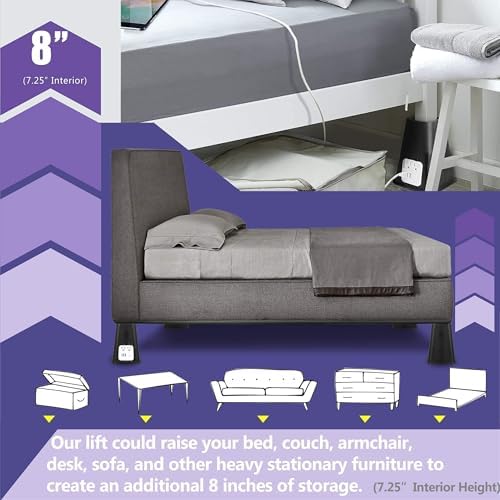 725-Inch Bed Riser Set of 4 for Dorms Living Areas