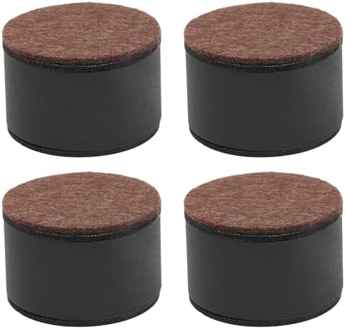4-Piece Self-Adhesive Furniture Risers Black Heavy Duty Carbon Steel 15 Height
